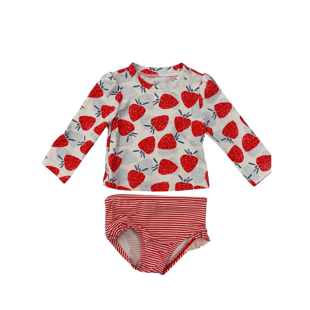 JUST ONE YOU by CARTER'S Girls Strawberry Two-Piece Swimsuit 12M (1464)